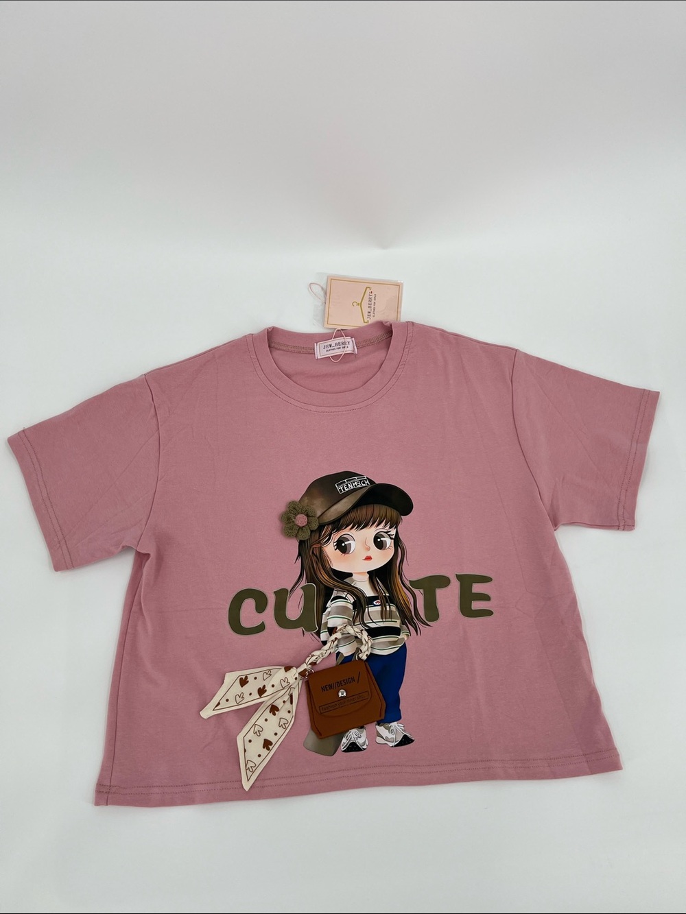 Cute Pink Graphic T-shirt for women